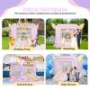 AKEYDIY Bounce House, Pastel Bouncer with Slide, Inflatable Jumping Bouncy Castle for Kids Girls Birthday Party Gifts Outdoor & Indoor Play Equipment, UL Blower Included view 2