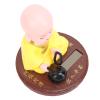 Solar Power Little Monk Figurine, Solar Powered Dancing Toys Chinese Little Monk Figurine Statue Monk Nodding Swing with Solar Energy Sensing for Car Dashboard Ornament Home view 2
