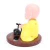 Solar Power Little Monk Figurine, Solar Powered Dancing Toys Chinese Little Monk Figurine Statue Monk Nodding Swing with Solar Energy Sensing for Car Dashboard Ornament Home view 4