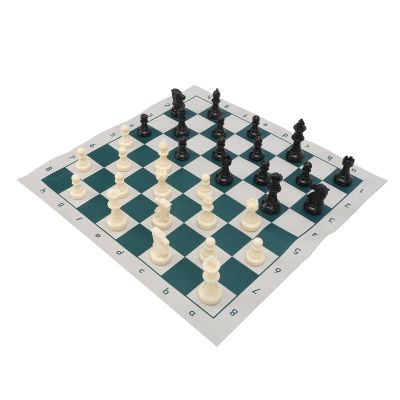 Chess Set, with Storage Bag Plastic and Rubber Travel Chess Set for Competition