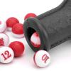 Billiard Dice, Billiard Shaker Bottle Entertainment Dice 16pcs Rubber Billiard Game Tool Numbered Dice with Shaker Bottle for Family Bars (Black) view 2