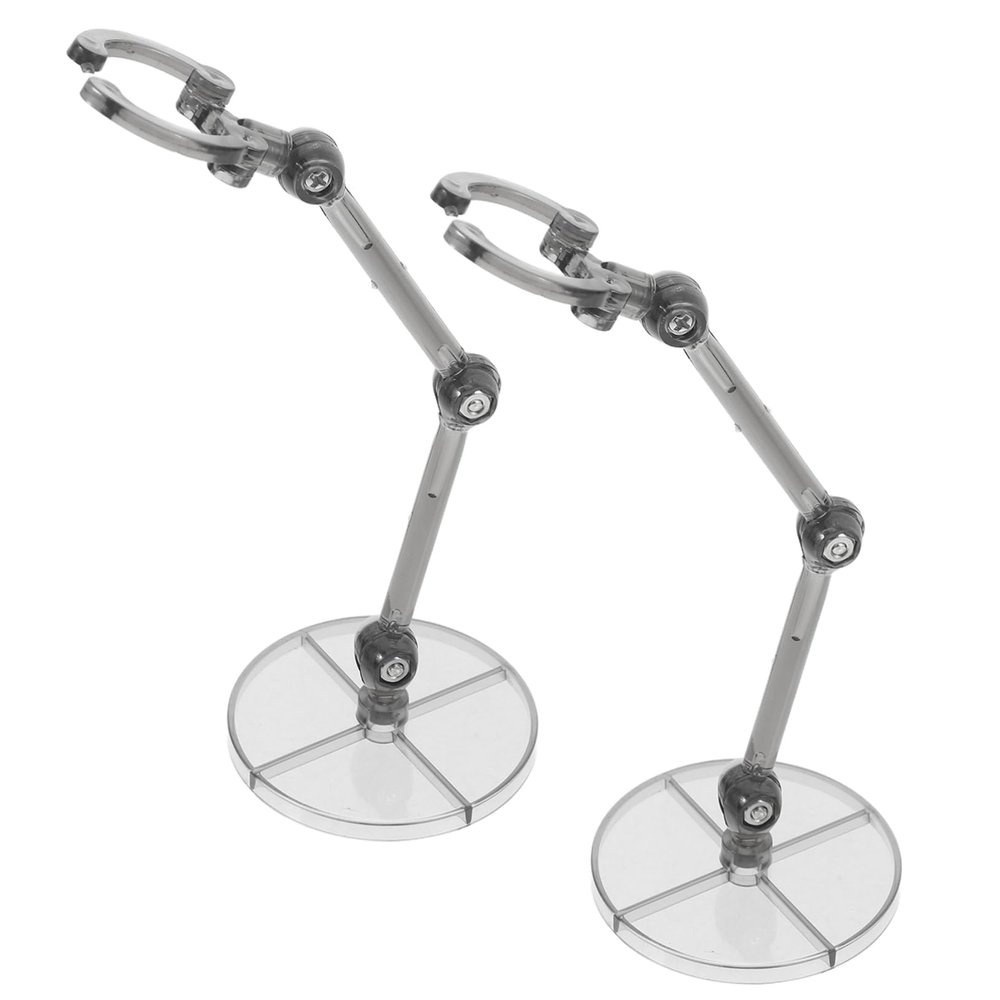 HONMEET 2pcs Heavy Duty Figure Stands Transparent Doll Holder Base for Models Dynamic Posing Support for Collectors and Display Enthusiasts
