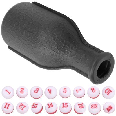 Billiard Dice Set 16pcs Rubber Numbered Dice with Shaker Bottle for Pool Table Games, Bar Entertainment, Family Game Night , Compatible with Standard Billiard Tables