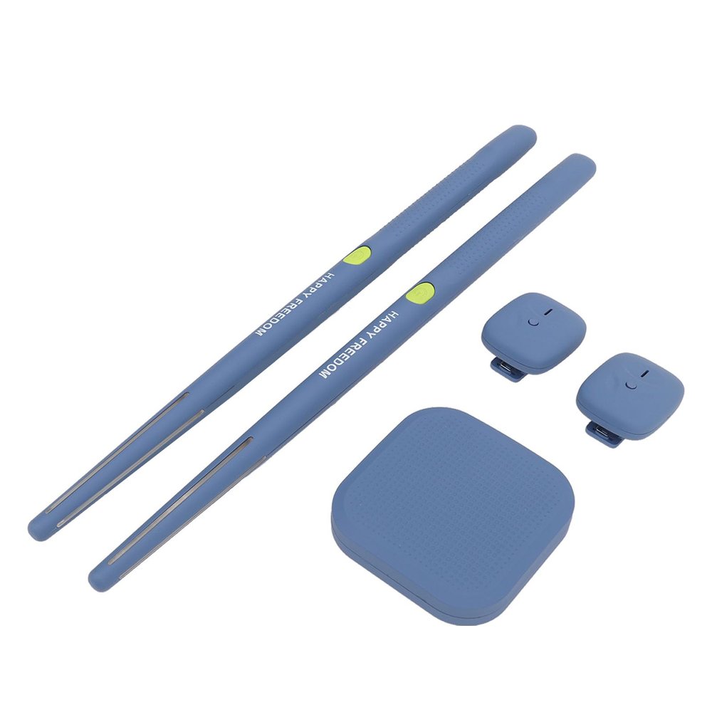 Virtual Reality Drumming Experience for Beginners Outdoor Toys and Adults Portable Electronic Kit Ideal for Settings (Blue)