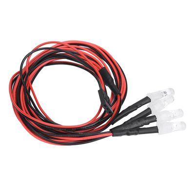 aqxreight RC LED Lights 5mm Headlights for /10 Scale Model Car Truck Compatible with Various RC Vehicles White and Set of 4PCS RC Accessory for Enhanced Nighttime Visibility