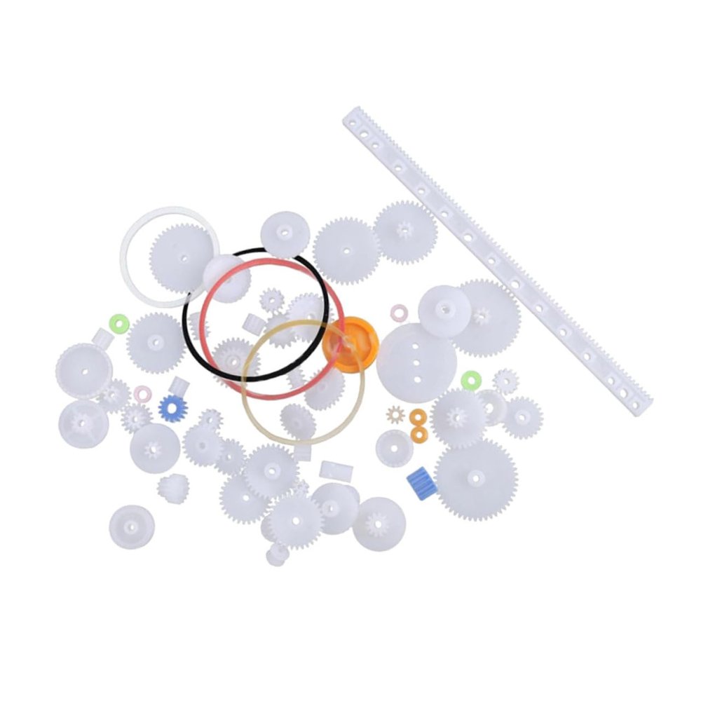 WOONEKY 60pcs Mechanical Set Premium Plastic Gear Assortment for Toy Cars and Mechanical Projects Versatile and Lightweight Parts