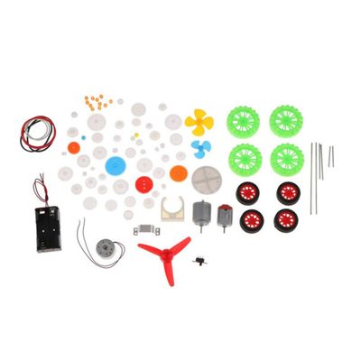 FOYTOKI 69pcs Mechanical Model Gear Motor Toy Car Plastic Gear Assortment Set DIY Model Wheel