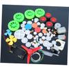 FOYTOKI 69pcs Mechanical Model Gear Motor Toy Car Plastic Gear Assortment Set DIY Model Wheel view 3