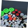 FOYTOKI 69pcs Mechanical Model Gear Motor Toy Car Plastic Gear Assortment Set DIY Model Wheel view 4