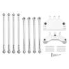 RC Car Parts for MN128 MN86K MN86KS MN86 MN86S for MN G500 Metal Link Rod and Servo Mount Pull Rod Mount Seat Bracket 1/12 Modification RC Car Upgrade Parts(Silver) view 1
