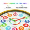 Park Madison 12 Inch Kids Learning Clock - Silent, Non-Ticking, Teaches Analog Time - Ideal for Bedrooms, Classrooms, Gifting view 2