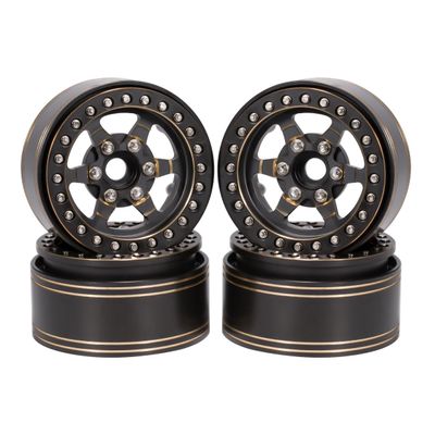 4Pcs 1.9" Brass Beadlock Wheel Rim Hub for 1/10 TRX4 TRX6 SCX10 Gen 8 7 D90 VS4-10