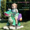labebe Child Rocking Horse Toy, Stuffed Animal Rocking Horse, Green Crocodile Plush Rocker Toy for Kid 6 Month -3 Years, Wooden Rocking Horse Chair/Rocker/Animal Ride on view 2