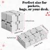 Bonison Infinity Cube Fidget Desk Accessory for Adults, Premium Aluminum Alloy Focus Tool with Carrying Case, Quiet Metal Device for Office, Meetings & Travel view 2
