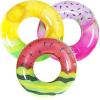 32" Pool Float for Adult-3 PCS Inflatable Pool Float Tube-Summer Swimming Raft for Adults Luau Pool Floats-Hawaiian Swimming Rings - Inflatable Tubes Floaties for Pool Party (Fruit, M) view 1