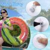 32" Pool Float for Adult-3 PCS Inflatable Pool Float Tube-Summer Swimming Raft for Adults Luau Pool Floats-Hawaiian Swimming Rings - Inflatable Tubes Floaties for Pool Party (Fruit, M) view 3