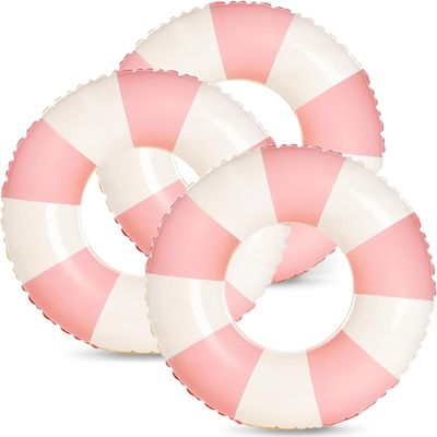 32" Pool Float for Adult-3 PCS Inflatable Pool Float Tube-Summer Swimming Raft for Adults Luau Pool Floats-Hawaiian Swimming Rings - Inflatable Tubes Floaties for Pool Party (Doughnut, M)