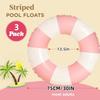 32" Pool Float for Adult-3 PCS Inflatable Pool Float Tube-Summer Swimming Raft for Adults Luau Pool Floats-Hawaiian Swimming Rings - Inflatable Tubes Floaties for Pool Party (Doughnut, M) view 2