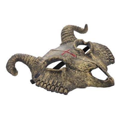 Totority Scary Goat Skull Mask for Halloween Unique Animal Prop for Parties Festivals and Cosplay Events Creative Decorative Face Accessory for Festive Atmosphere