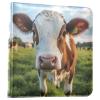 Kigai Cute Cow Photo Album Self Adhesive Scrapbook Album DIY Photo Album Book Leather Cover Picture Album with 20 Adhesive Sheets, 11.8x24x0.8 inch view 1