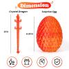 Aodomis 3D Printed Dragon Egg with Articulated Crystal Dragon Inside -Surprise Dinosaur Egg Fidget Toys for Kids 8-12 5-7 4-6, Unique Prefilled Easter Basket Stuffers for Kids Teens(Laser Red Gold) view 2