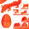 Aodomis 3D Printed Dragon Egg with Articulated Crystal Dragon Inside -Surprise Dinosaur Egg Fidget Toys for Kids 8-12 5-7 4-6, Unique Prefilled Easter Basket Stuffers for Kids Teens(Laser Red Gold) view 3