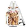 Personalized Diaper Backpack with Name, Custom Highland Cow Baby Backpack Diaper Bag, Boy Girl Multifunctional Mommy Bag view 2