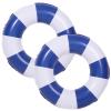 2 Pcs Inflatable Pool Floats with Handles-Pool Floats Tubes - Swim Tubes Inflatable 32" Pool Floats and Rings- Pool Swimming Rings for Adults Summer Beach Pool Party Decor (Beach Theme-Blue, 32inch) view 1