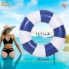 2 Pcs Inflatable Pool Floats with Handles-Pool Floats Tubes - Swim Tubes Inflatable 32" Pool Floats and Rings- Pool Swimming Rings for Adults Summer Beach Pool Party Decor (Beach Theme-Blue, 32inch) view 2
