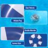 2 Pcs Inflatable Pool Floats with Handles-Pool Floats Tubes - Swim Tubes Inflatable 32" Pool Floats and Rings- Pool Swimming Rings for Adults Summer Beach Pool Party Decor (Beach Theme-Blue, 32inch) view 3