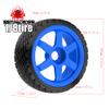 100mm 1/7 1/8 RC On-Road tires 4 Pcs Nylon Plastic wheel Road Touring tires 17mm Hex Suitable for most 1/8 RC On-Road cars such as ARRMA Feishen Tekno MP10 ZD KM C3 W199 (Blue) view 2