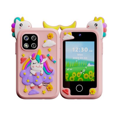 lumthou Kids Smart Phone for Girls, Christmas Birthday Gifts for Girls Age 3-10 Kids Toys Cell Phone, 2.8" Touchscreen Toddler Learning Play Toy Phone with Dual Camera, Game, Music Player,Pink