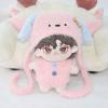 Plush Knit Hat Kigurumi Set, for 3.9 inches (10 cm), Pressing Goods, Pink view 4