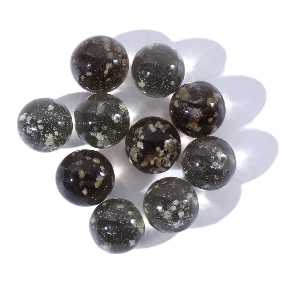 10pcs Glass Marbles,12mm Glow in Dark Marbles,Decorative Luminous Glass Marbles Glass Ball Runs,Chinese Checkers Marbles(Grey)