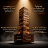 Giant Wooden Tower Stacking Game  60 Weather-Resistant Jumbo Blocks in Premium Reclaimed Pine with Storage Crate/Table, Perfect for Holiday Family Fun, Outdoor Yard Play, Lawn Parties, Camping & BBQs view 2