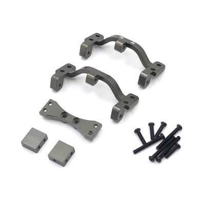 RC Upgrade Accessories for WPL C14 C24 C34 C44 B14 B14 B24 1/16 Metal Pull Rod Mount Seat and Servo Mount Bracket Decoration Replacement RC Car Upgrades Parts(Gray)