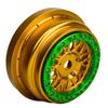 BeaxTurbo Racing Upgrade Parts CNC Aluminum Bead Lock Wheel for Losi Super Baja Rey SBR 2.0 1/6 1pcs Gold (Gold-Green) view 3