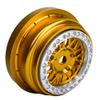 BeaxTurbo Racing Upgrade Parts CNC Aluminum Bead Lock Wheel for Losi Super Baja Rey SBR 2.0 1/6 1pcs Gold (Gold-Silver) view 3