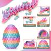 Aodomis 3D Printed Dragon Egg with Articulated Crystal Dragon Inside -Surprise Dinosaur Egg Fidget Toys for Kids 8-12 5-7 4-6, Unique Prefilled Easter Basket Stuffers for Kids Teens(Candy Color) view 2