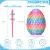Aodomis 3D Printed Dragon Egg with Articulated Crystal Dragon Inside -Surprise Dinosaur Egg Fidget Toys for Kids 8-12 5-7 4-6, Unique Prefilled Easter Basket Stuffers for Kids Teens(Candy Color) view 3