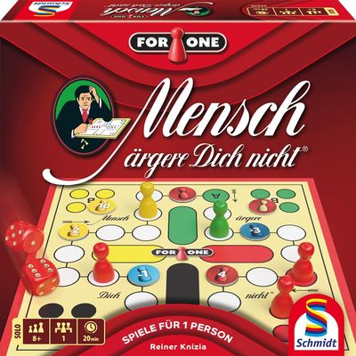 Schmidt Spiele 49470 for One, Mensch rgere Dich Nicht, dice Game