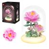 80S Pink Roses Building Toy Set, 158 Pieces with Lighted Base, ABS Dust-Proof Shell, DIY Gift for Kids & Adults, Perfect for Mothers Day, Birthday, Holiday  Creative Educational Building Blocks view 1