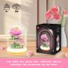 80S Pink Roses Building Toy Set, 158 Pieces with Lighted Base, ABS Dust-Proof Shell, DIY Gift for Kids & Adults, Perfect for Mothers Day, Birthday, Holiday  Creative Educational Building Blocks view 3