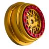 BeaxTurbo Racing Upgrade Parts CNC Aluminum Bead Lock Wheel for Losi Super Baja Rey SBR 2.0 1/6 1pcs Gold (Gold-red) view 1