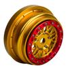 BeaxTurbo Racing Upgrade Parts CNC Aluminum Bead Lock Wheel for Losi Super Baja Rey SBR 2.0 1/6 1pcs Gold (Gold-red) view 3