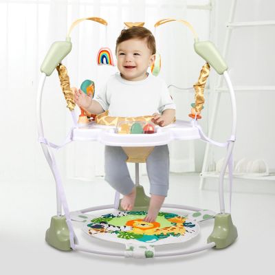 Furmubei Baby Activity Center, 3-in-1 Baby Jumper, Infant Activity Center with 360 Rotating Seat, Music, Lights, 3 Adjustable Heights, Infant Activity Jumper for 6+ Months JP2403