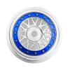 BeaxTurbo Racing Upgrade Parts Losi Super Baja Rey SBR 2.0 1/6 Aluminum Bead Lock Wheel Titanium Silver 1pcs (Silver-Blue) view 2