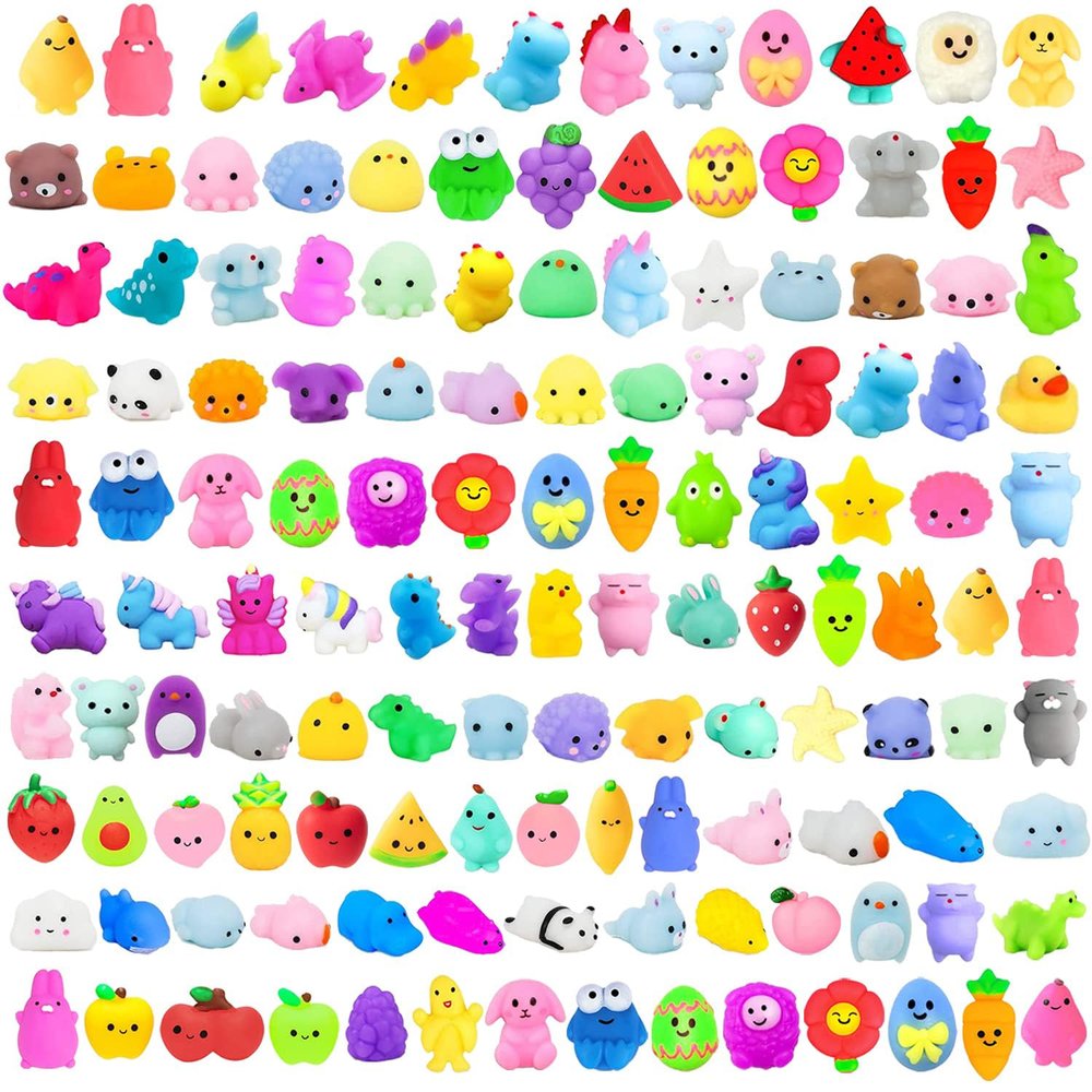 200Pcs Mochi Squishy Toys, Kawaii Squishies, Mini Fidget Toys Bulk for Kids, Party Favors Class Prizes Valentines Day Easter Egg Fillers,Christmas Goodies Bag Stuffers for Boys Girls (200)