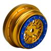 BeaxTurbo Racing Upgrade parts CNC Aluminum bead lock wheel For Losi super baja rey SBR 2.0 1/6 1pcs gold (gold-blue) view 3