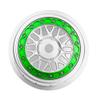 BeaxTurbo Racing Upgrade Parts Losi Super Baja Rey SBR 2.0 1/6 Aluminum Bead Lock Wheel Titanium Silver 1pcs (Silver-Green) view 2